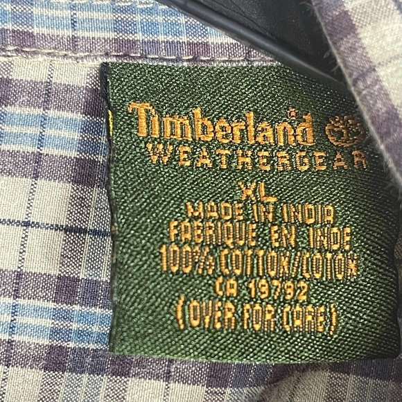 Timberland Weather Gear Mens XL Long Sleeve Button Up Shirt Multicolor Plaid - Picture 10 of 12